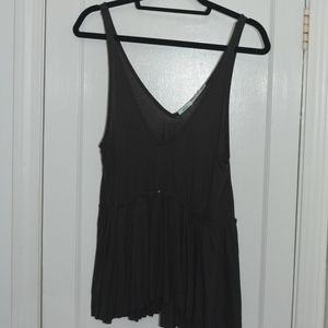 Urban Outfitters V-Neck Peplum Tank Top